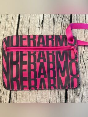 Under Armour zippered bag/pouch, wristlet in logos pink and gray